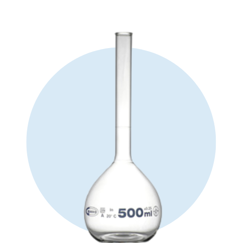 Fiole jaugée s/bouchon, classe A, Glassco, 20 mL UNITE